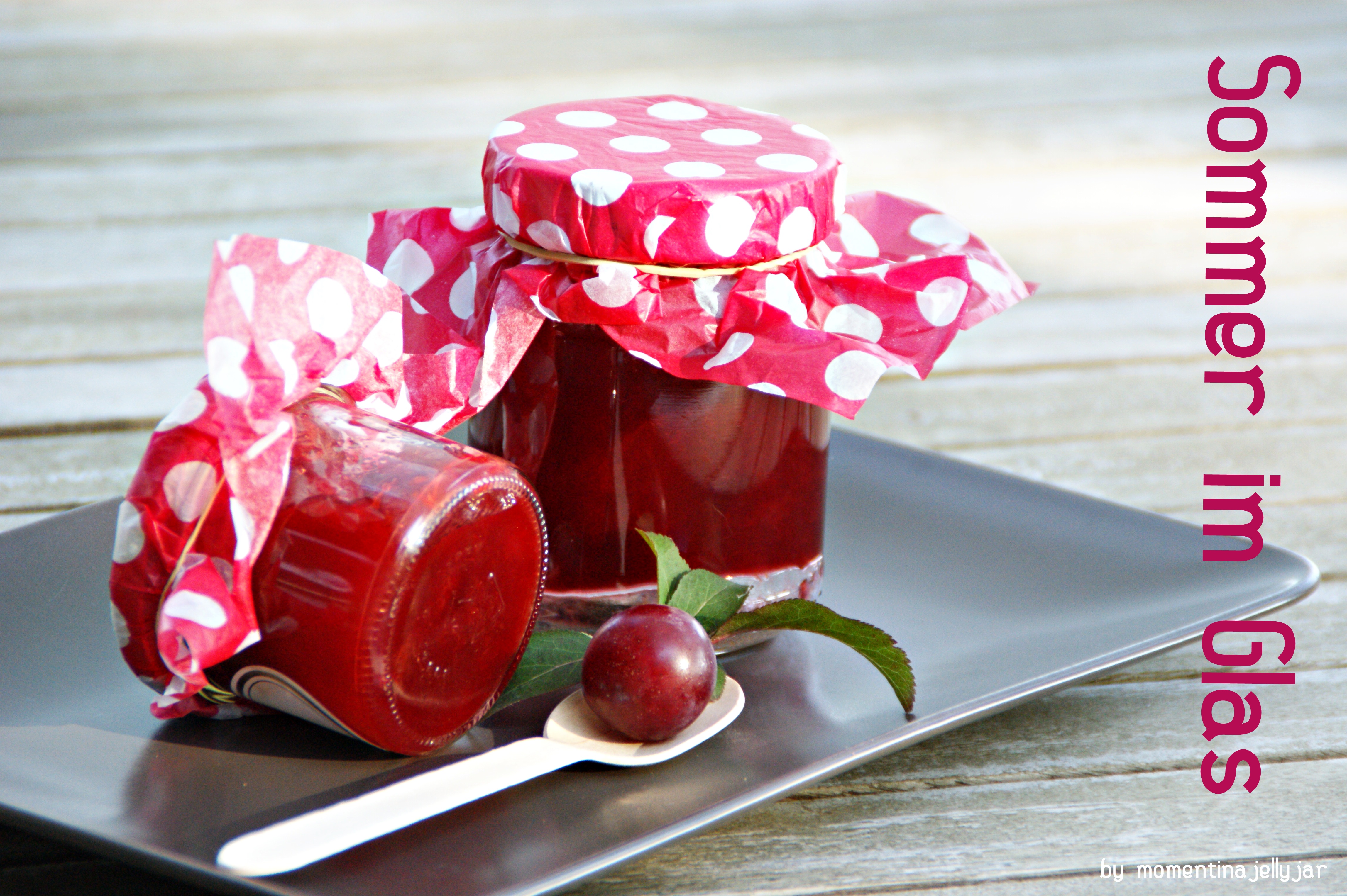 Kriecherlmarmelade mit Zimt und Rosewein by momentinajellyjar.com