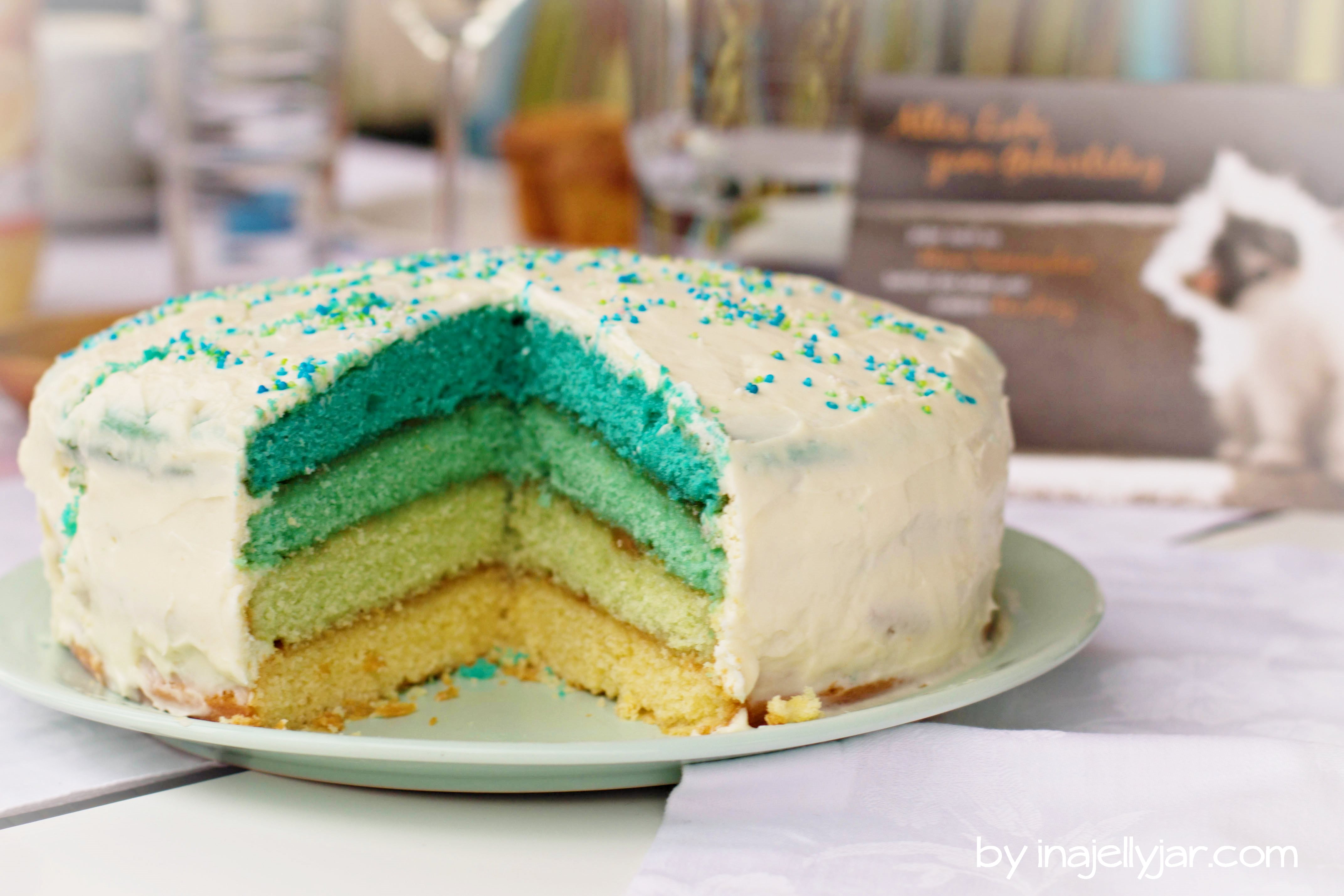 Türkiser Ombre Cake