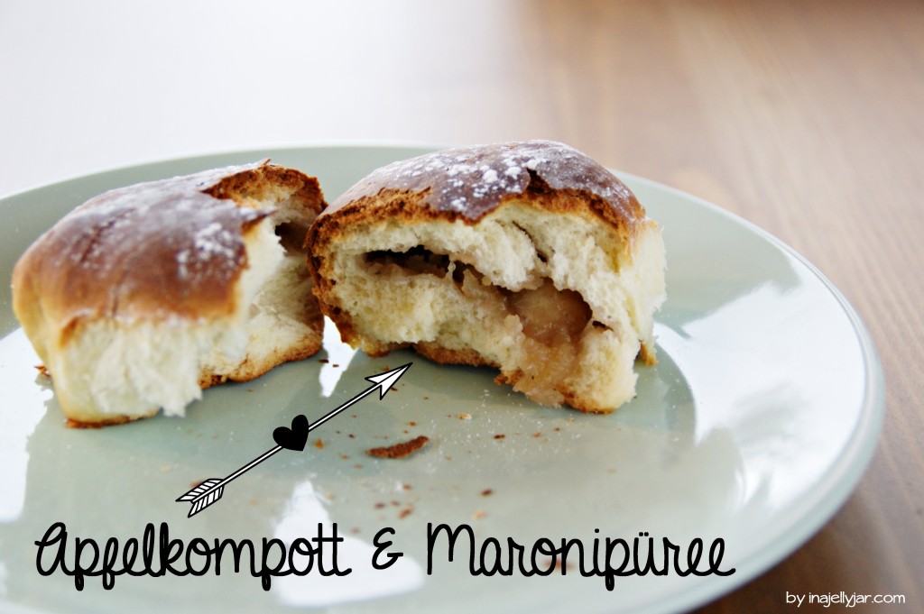 Buchteln mit Apfel & Maronimus
