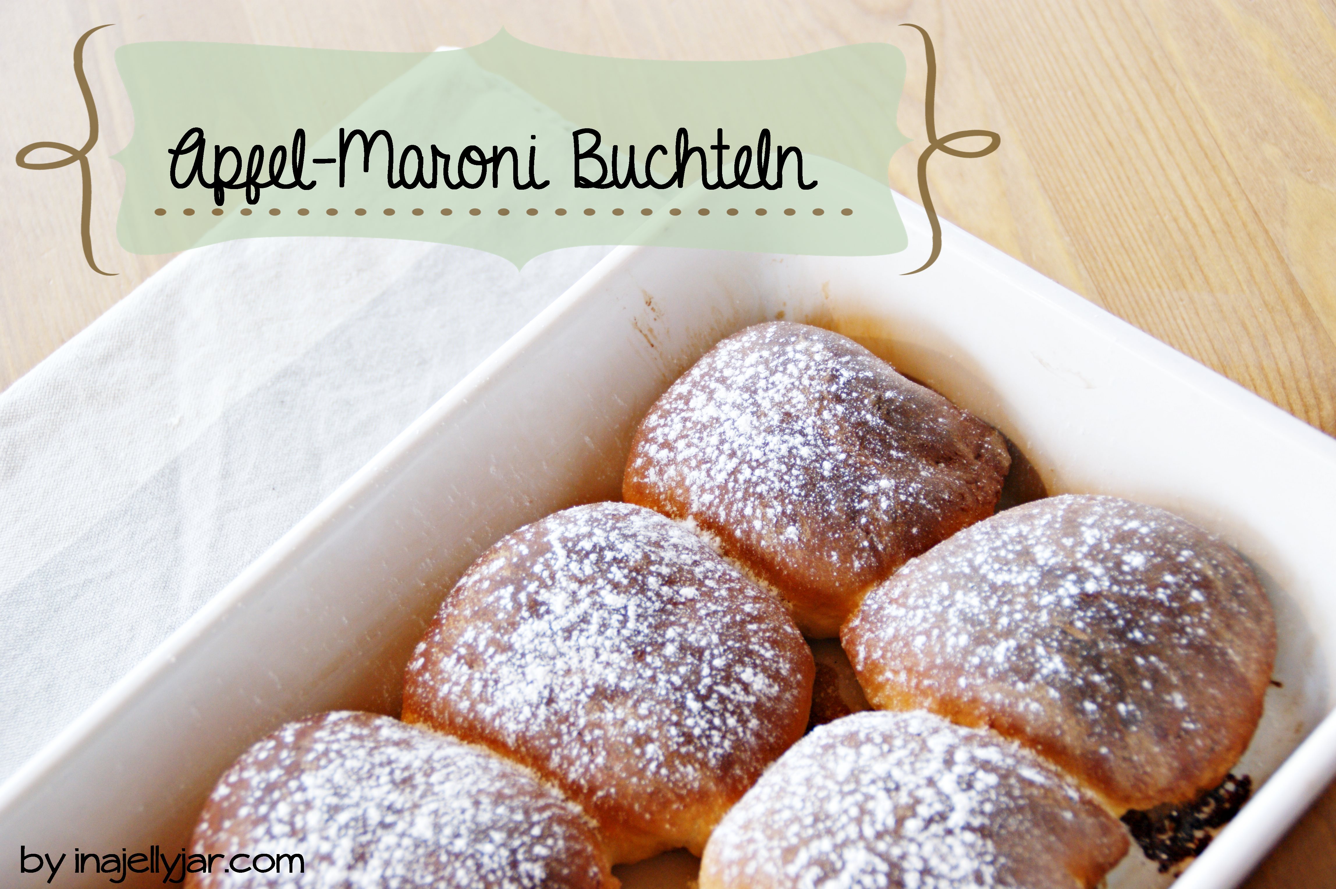 Buchteln mit Apfel & Maronimus