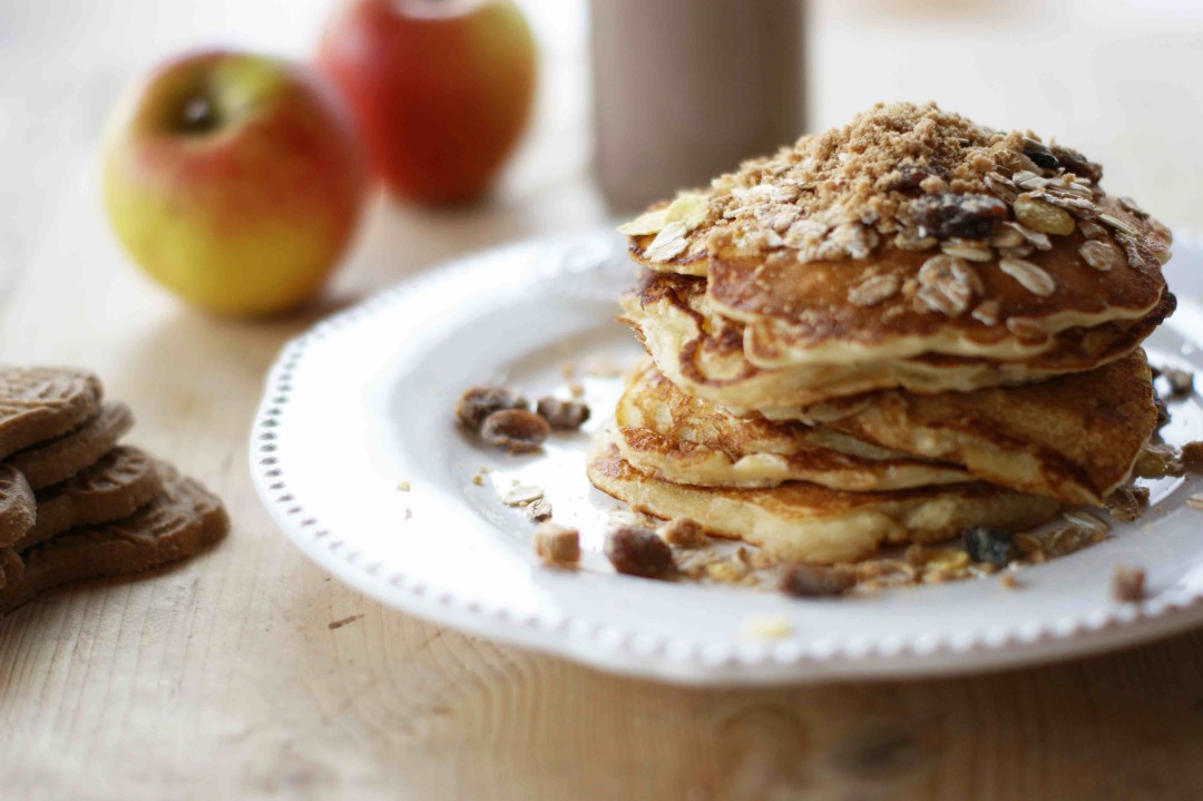 Fluffige Apfel-Spekulatius-Pancakes