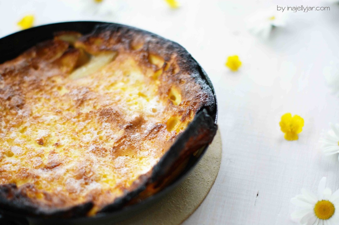 Dutch Baby mit karamellisierten Birnen