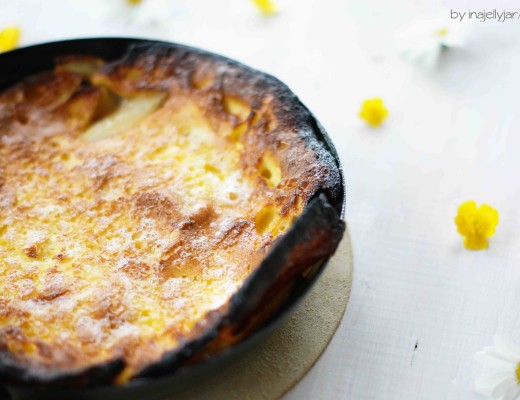 Dutch Baby mit karamellisierten Birnen