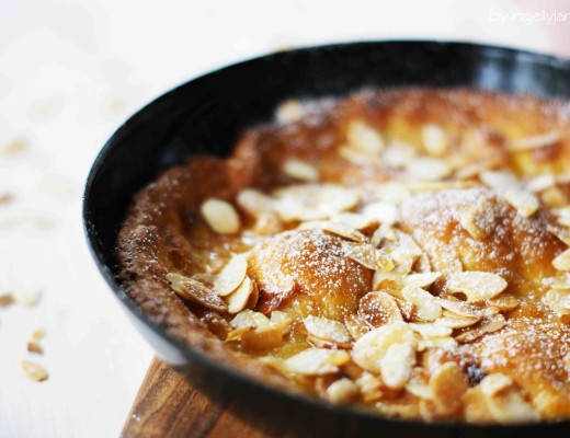 Dutch Baby: Fluffiger Ofenpfannkuchen mit Mandeln und Honig