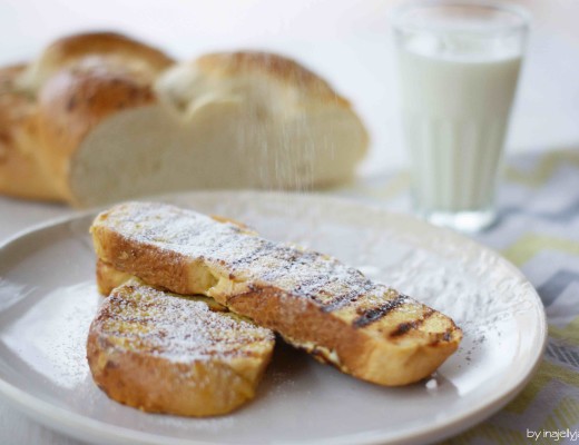 French Toast aus Brioche mit Zitrone