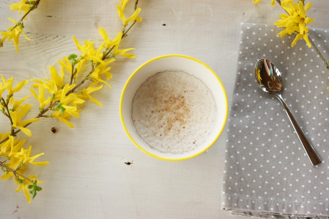 veganer Kokospudding mit Muskatnuss