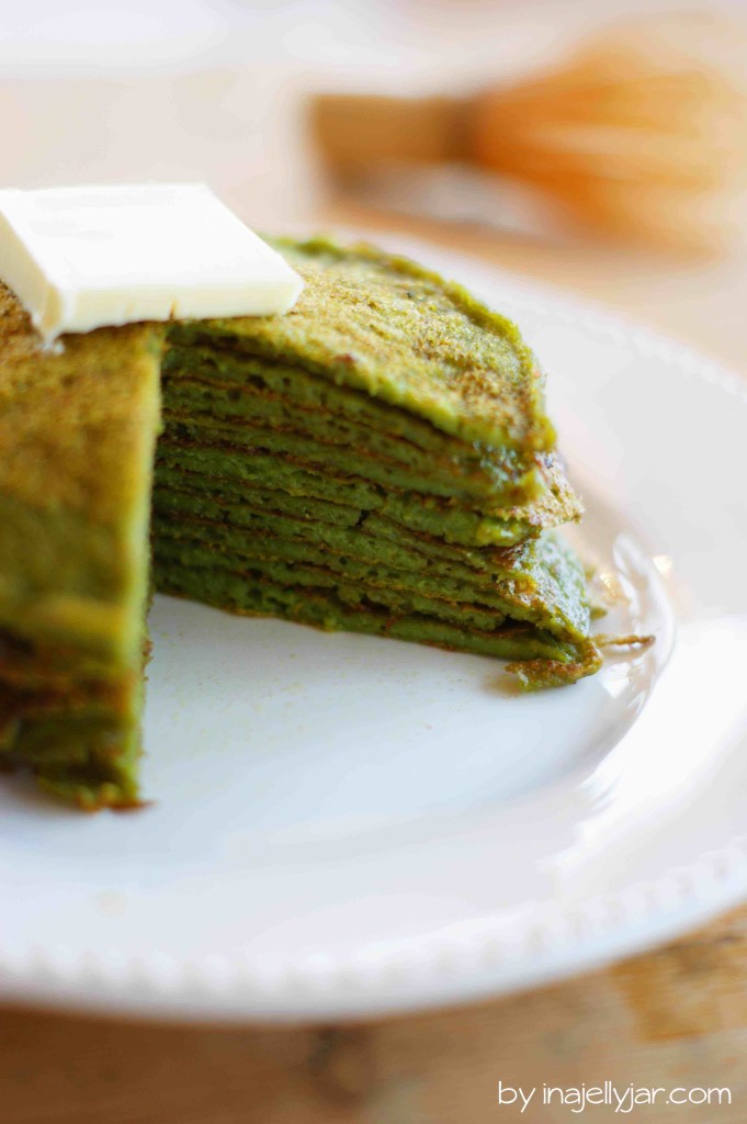 einfache Matcha-Pancakes