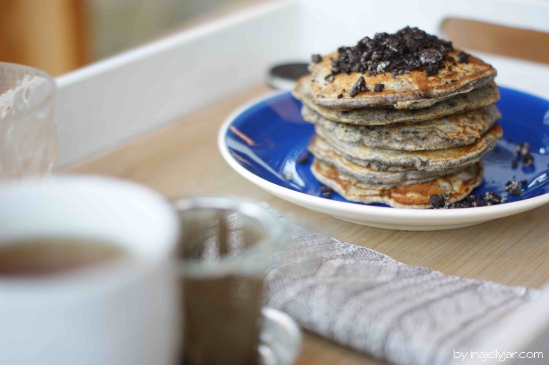 einfache, superfluffige Pancakes mit Oreo-Kekse