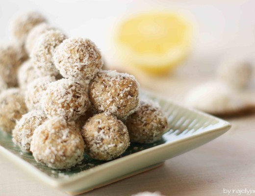 Bliss Balls mit Chia, Kokos und Zitrone