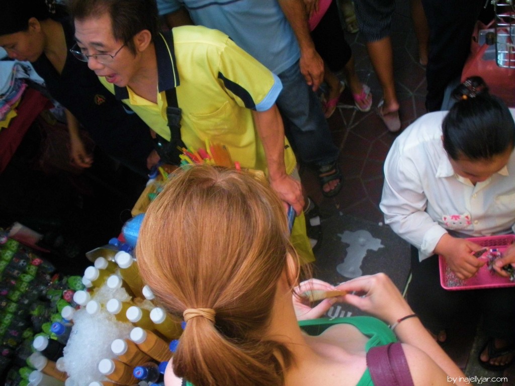 Sampeng Lane in Chinatown, Bangkok: ein Blick von oben