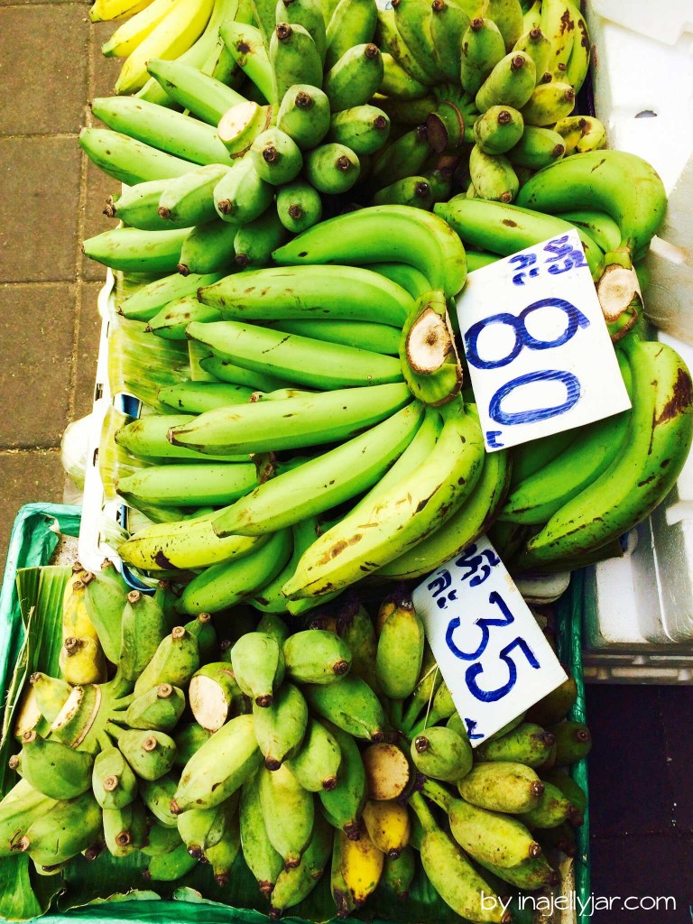 Chinatown in Bangkok: frische Bananen