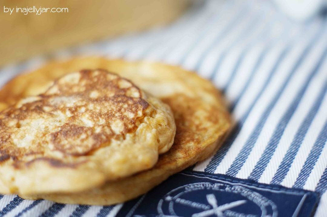 Süßkartoffel-Pancakes mit Zimt, Muskatnuss und Ingwer