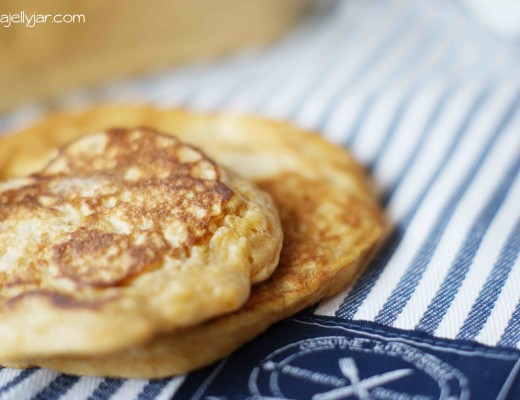 Süßkartoffel-Pancakes mit Zimt, Muskatnuss und Ingwer