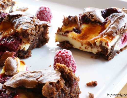 Super saftige Himbeer-Cheesecake-Brownies