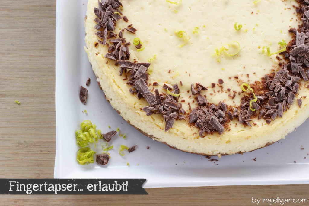 cremiger Limetten-Cheesecake mit Frischkäse und Keksboden