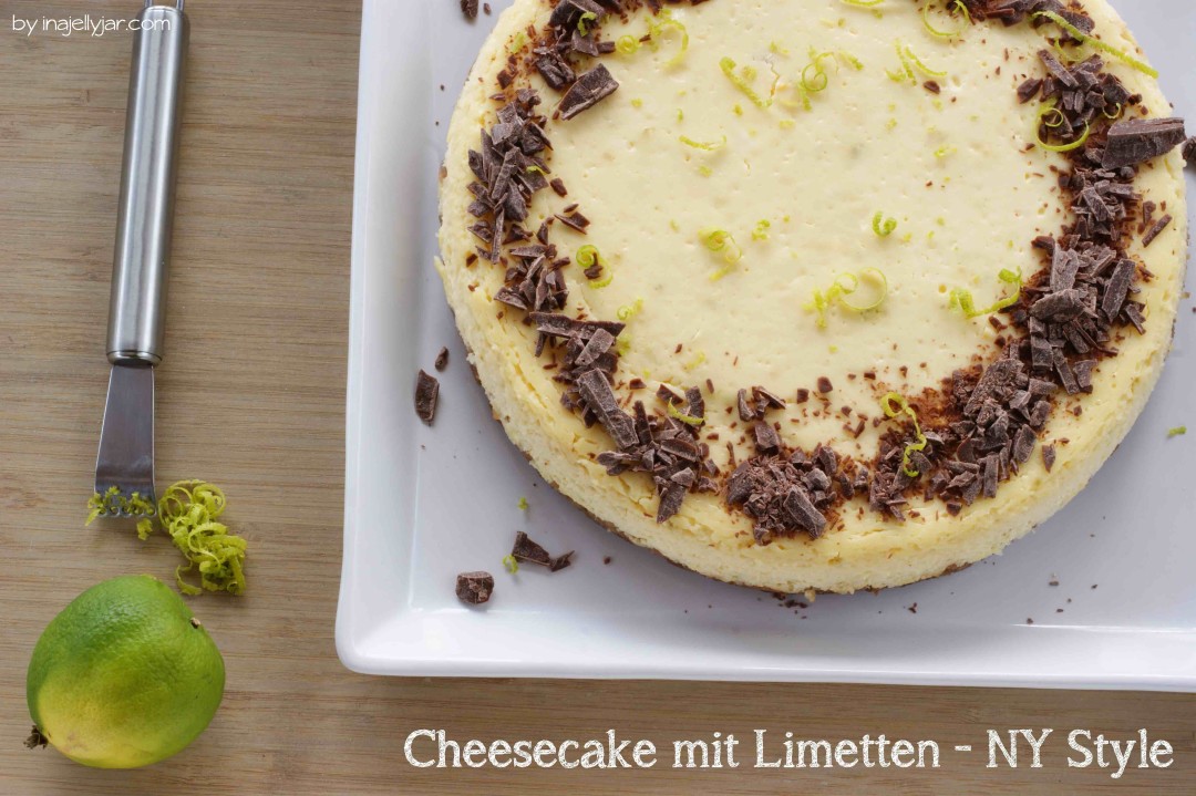 cremiger Limetten-Cheesecake mit Frischkäse und Keksboden