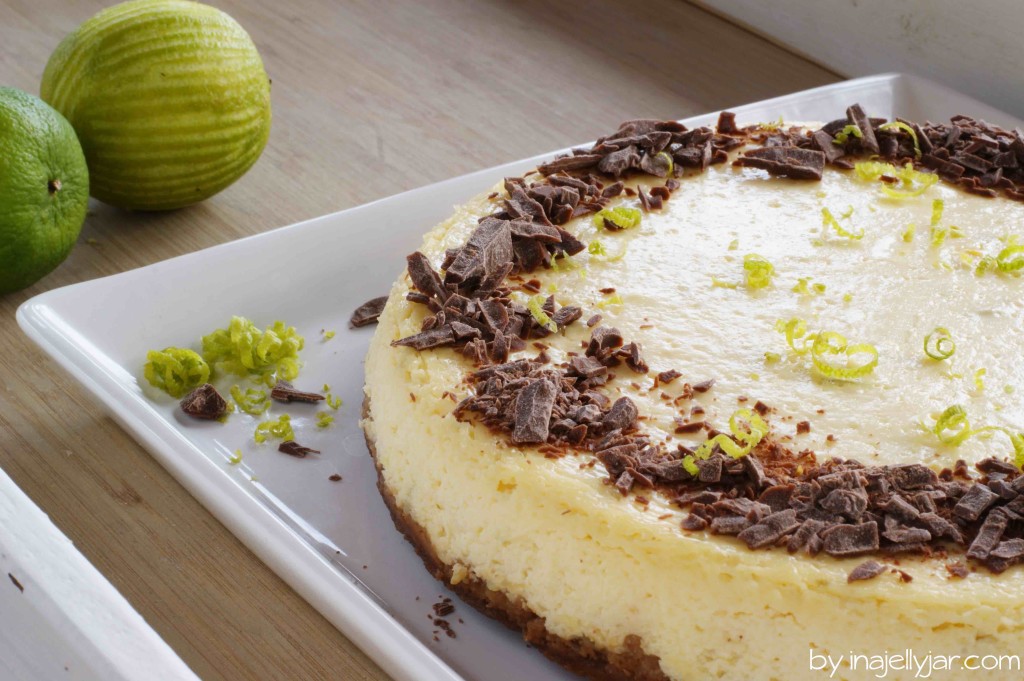 cremiger Limetten-Cheesecake mit Frischkäse und Keksboden