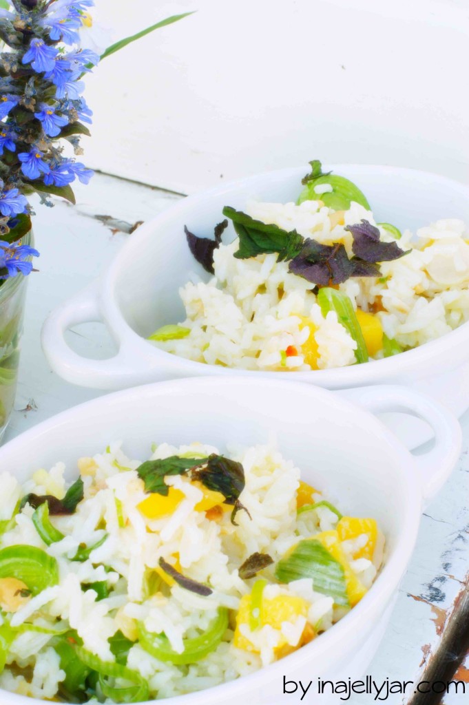 Schneller Reissalat mit Mango - das ideale Sommergericht