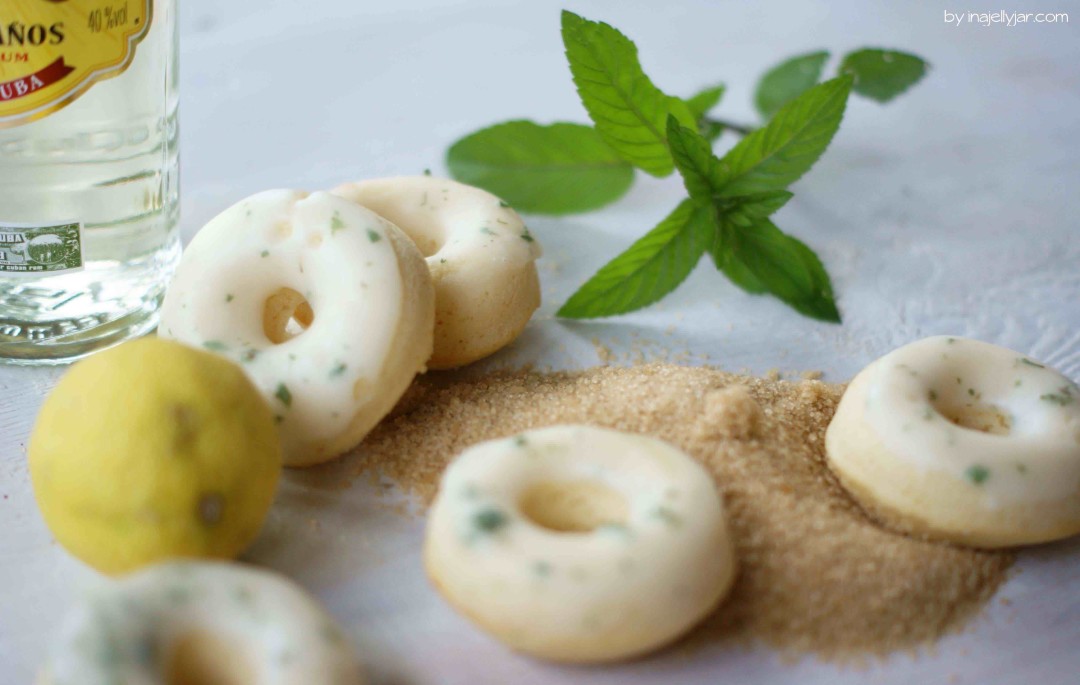 Mojito Donuts mit Zitronen und Minze