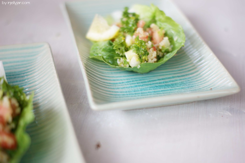 Veganes Kräuter-Tabouleh mit Bulgur, Petersilie und Minze