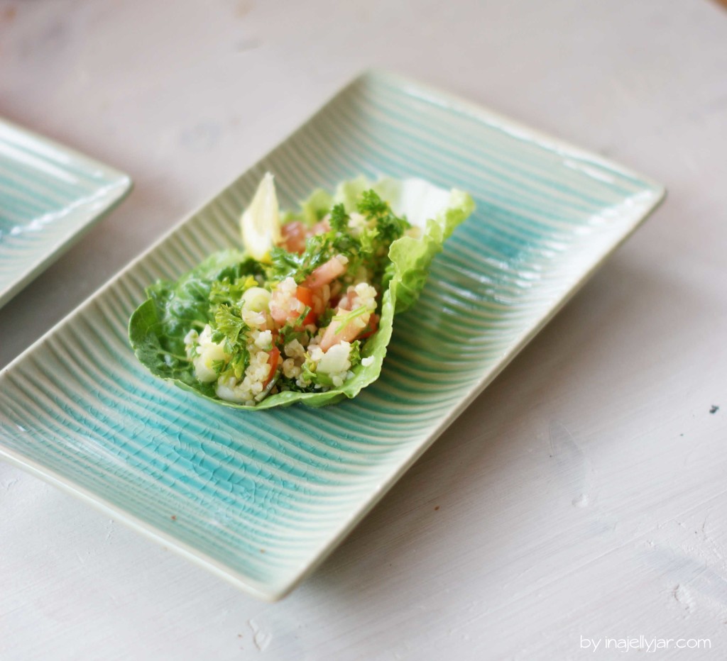 Veganes Kräuter-Tabouleh mit Bulgur, Petersilie und Minze