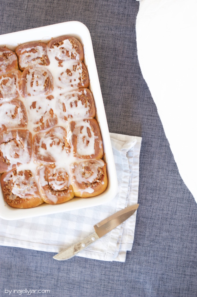 Bananen-Schnecken mit Honig-Glasur