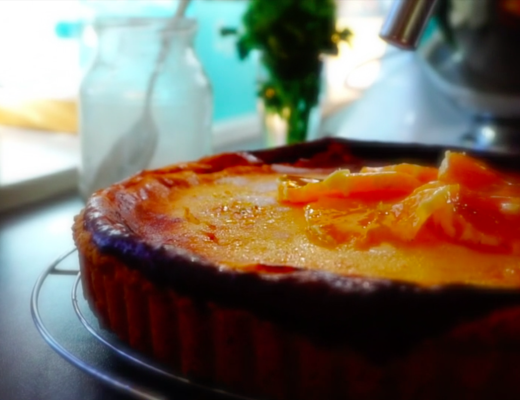 Mascarpone Tarte mit karamellisierten Orangen