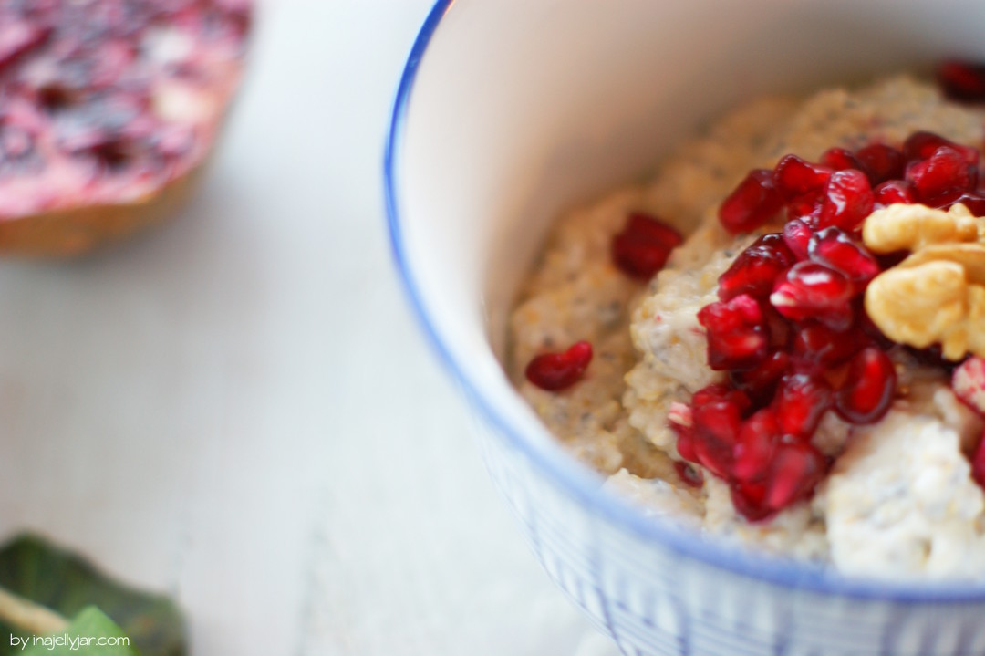 veganer, schneller Amaranth Porridge fürs Frühstück