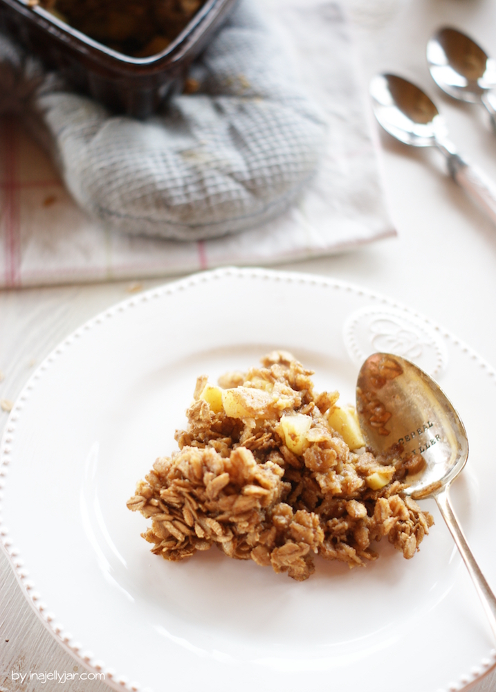 Frühstück: Gebackener Bratapfel-Porridge