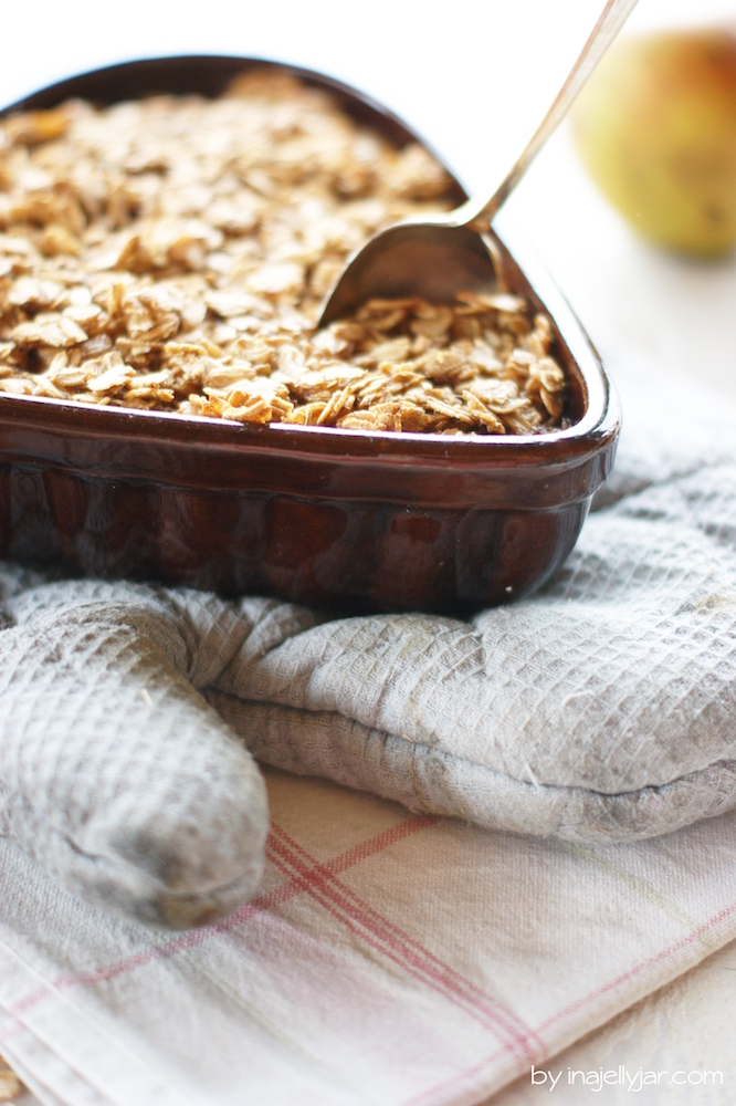 Bratapfel-Porrdige gebacken aus dem Backofen