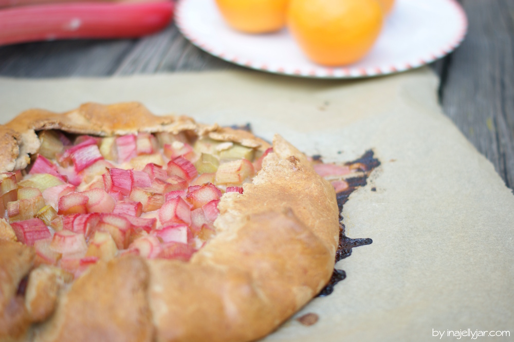 Rezept für Rhabarber-Galette mit Frangipane