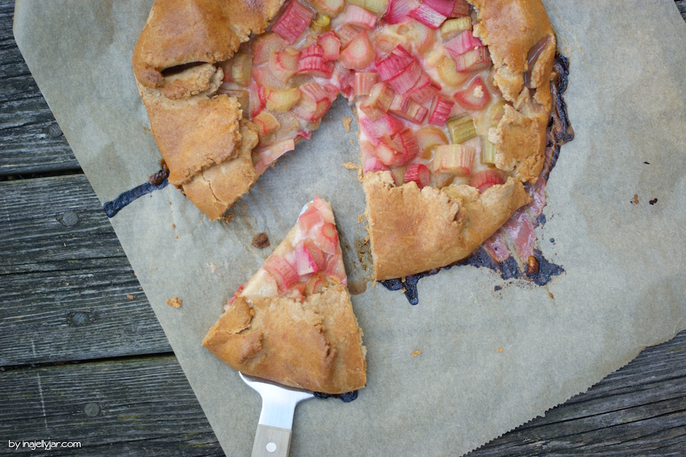 Mürbteig easy: Rhabarber-Galette mit Frangipane