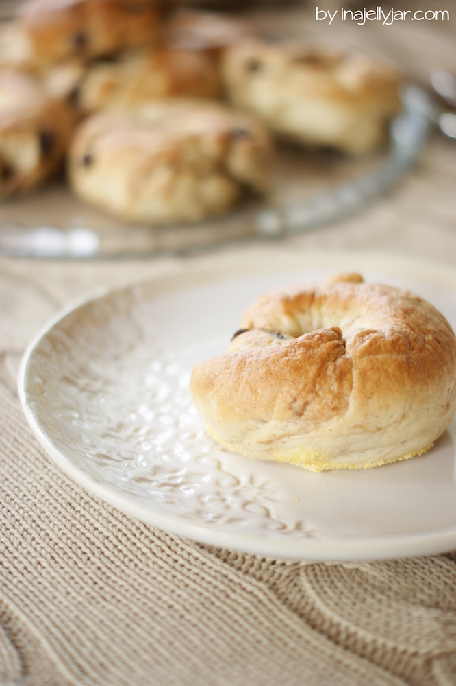 knuspriger Zimt-Rosinen-Bagels