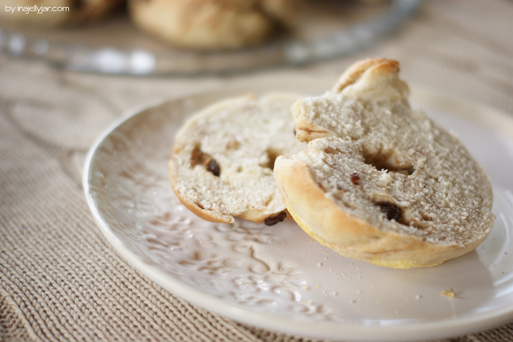 knusprige Zimt-Rosinen-Bagels