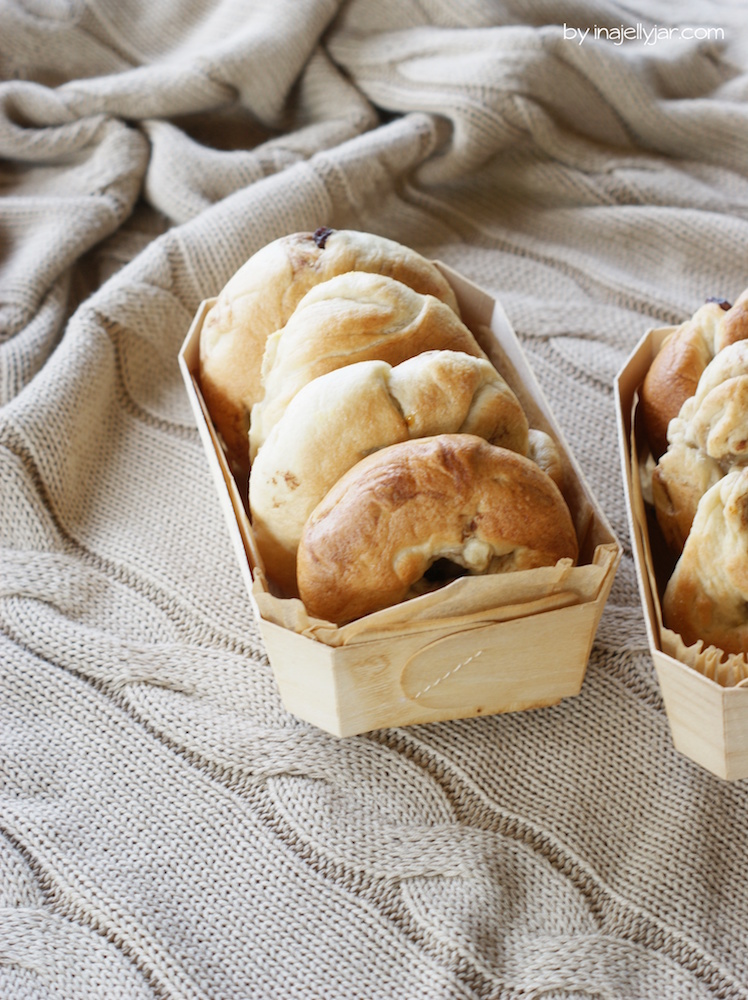 Zimt-Rosinen-Bagels zum Mitnehmen