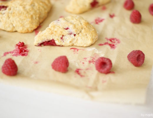Sommer-Gebäck: vegane Himbeer Kokos Scones