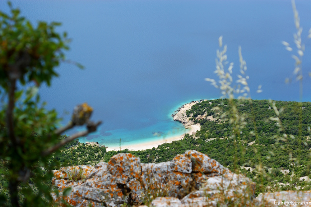 Blick auf den Strand von Lubenice