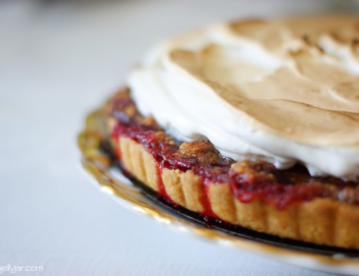 Rezept für Kriecherltarte mit Baiserhaube