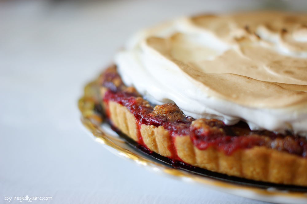 Rezept für Kriecherltarte mit Baiserhaube