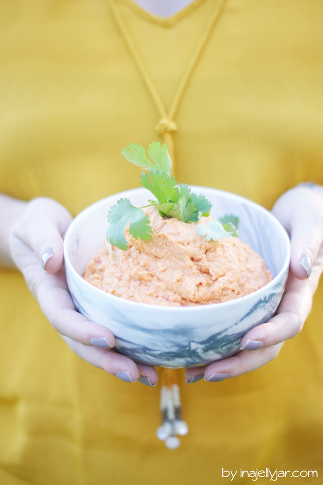 Hummus mit gerösteter Paprika