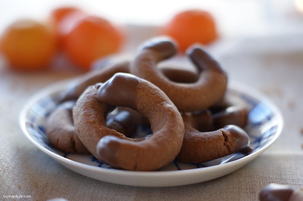 Weihnachtsnascherei: Nougatkipferl mit Schoki