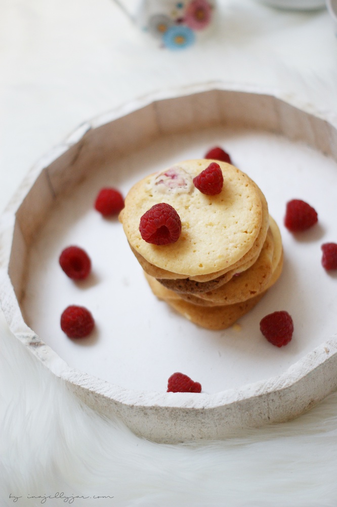 herrlich einfache Cookies mit Himbeeren und Zitrone