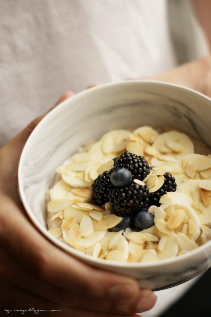 Rezept für Kokosporridge vegan