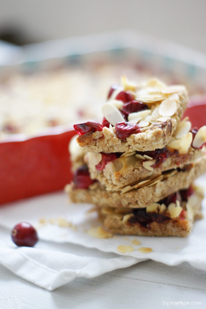 Cranberry-Schnitten mit Knusperboden