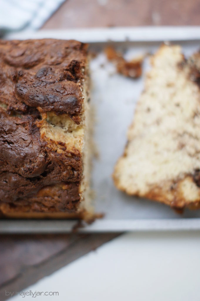 Bananenbrot mit Nutella-Swirls