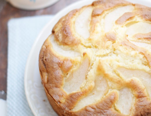 Birnenkuchen mit Mascarpone für eine kleine Springform