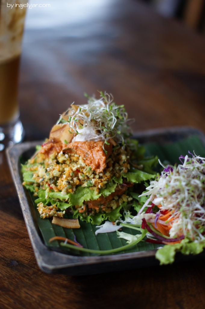 Rohvegane Tacos im Garden Kafe, Ubud Bali
