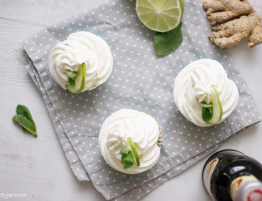 Moscow Mule Cupcakes mit Ingwer, Ginger Beer und Vodka