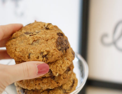 Bourbon Chocolate Chunk Cookies mit Haferflocken