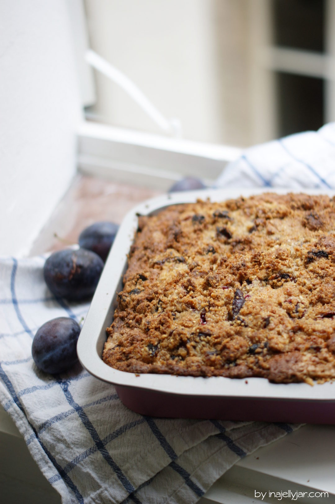 Coffeecake mit Zwetschgen nach amerikanischem Rezept